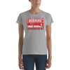 Womens WARNING! Hard Wurk Tee