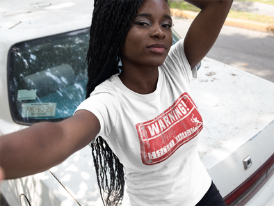 Womens WARNING! Hard Wurk Tee